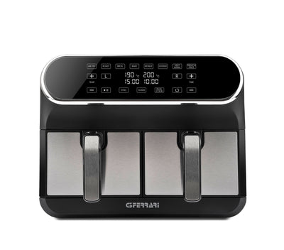 G3Ferrari Air Fryer Dual Zone | Italian Friggisano Duo Airfryer with 8 litre capacity, 8 Cooking Modes, AdjustableTimer - Global Gadgets