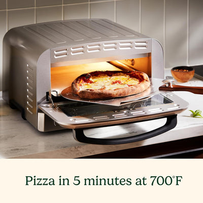 Cuisinart Indoor Pizza Oven - Bake 12" Pizzas in Minutes - Portable Countertop Pizza Oven - Stainless Steel - CPZ-120 - Global Gadgets